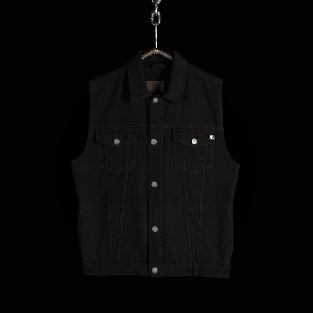 CC Denim Vest — Jet Black