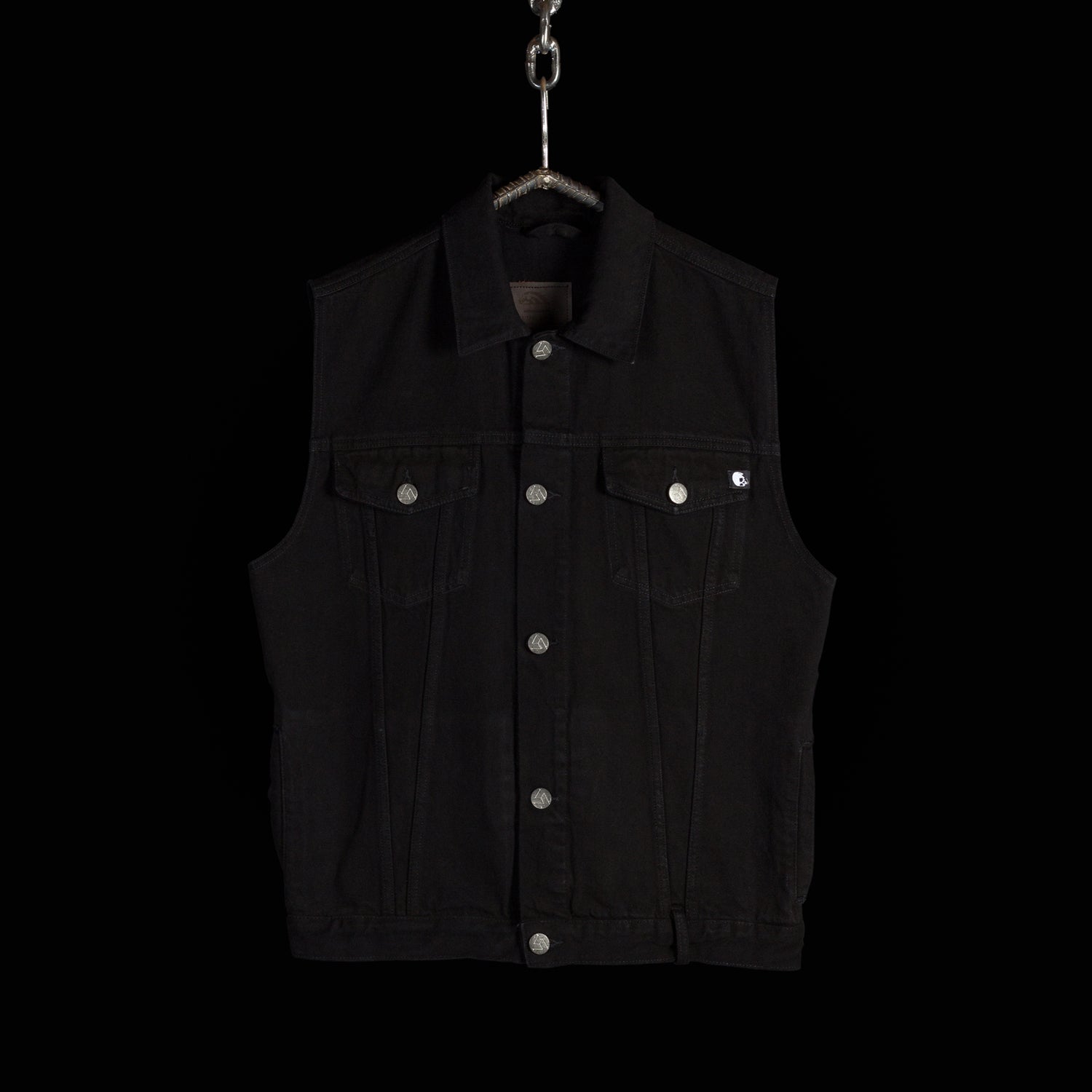 CC Denim Vest — Jet Black