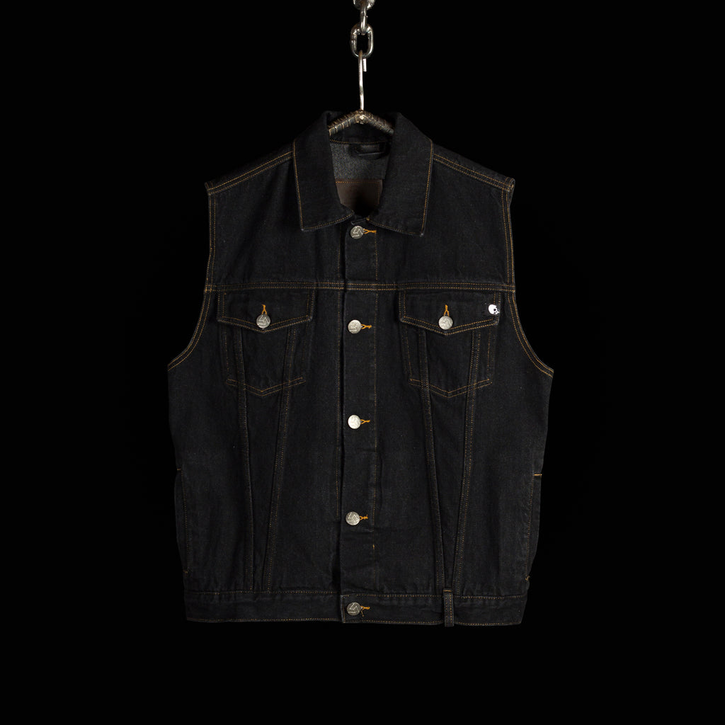CC Denim Vest — Vintage Black
