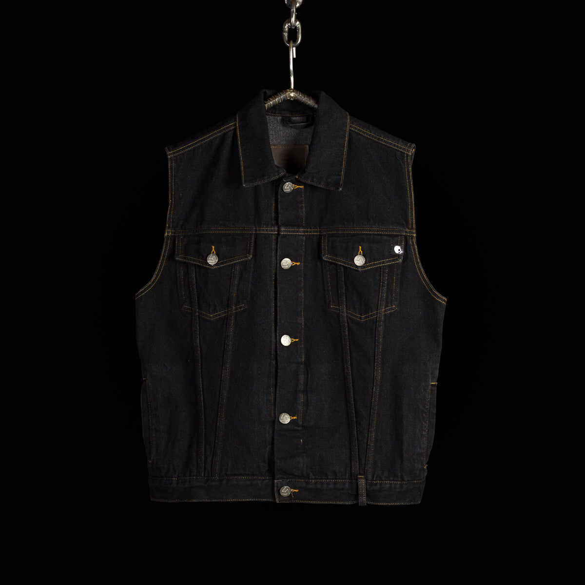 CC Denim Vest — Vintage Black